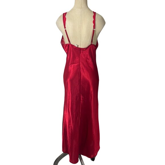 Victoria's Secret nightgown women's M red lace vtg 80's full length gold label - Picture 10 of 10